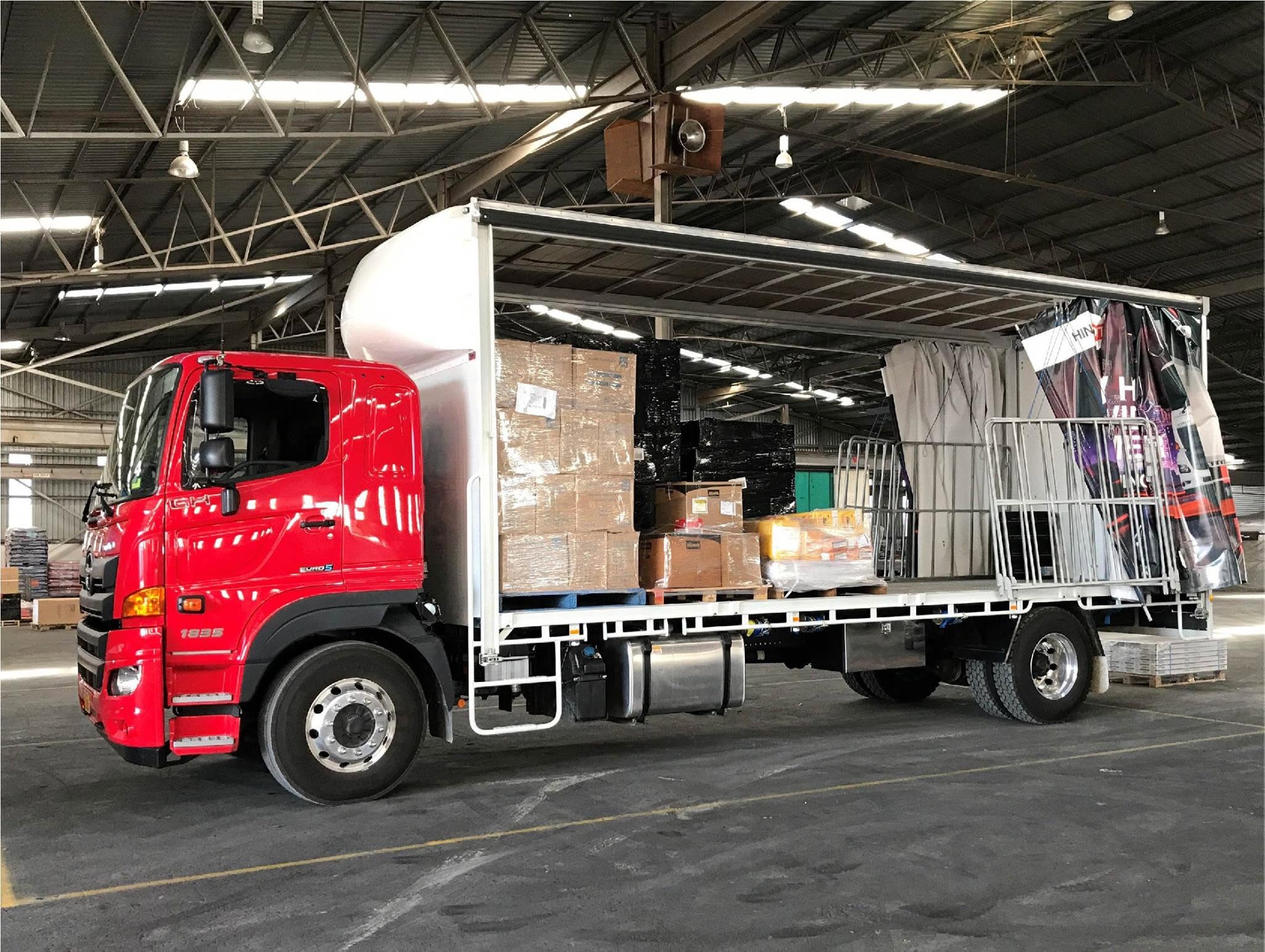 Freight being loaded in GFE warehouse